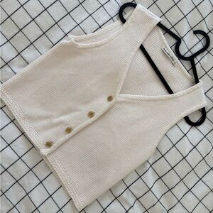 White Abercrombie Sweater Vest